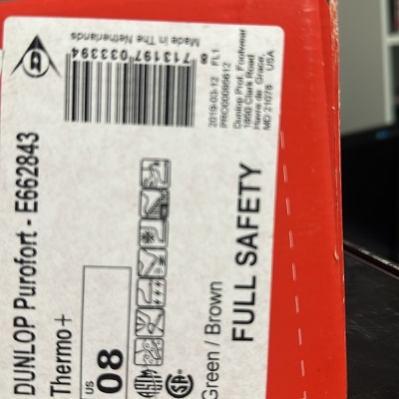 Dunlop Men’s Steel To Steel Plate PU Thermo+ Extreme Cold Work Boots - Olive - Picture 11 of 12